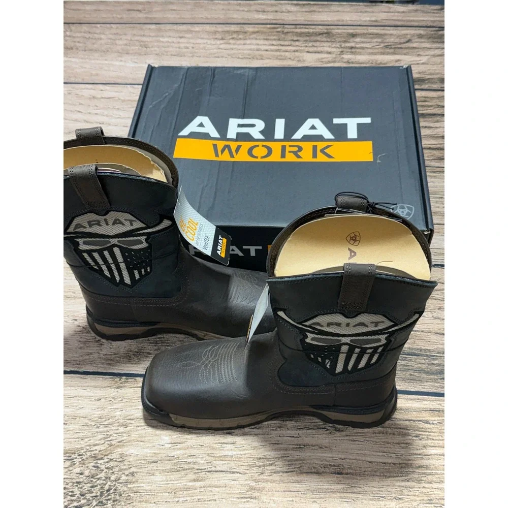 Ariat Rebar Flex VentTEK Incognito Work Boots Mens 10 Iron Coffee Composite Toe